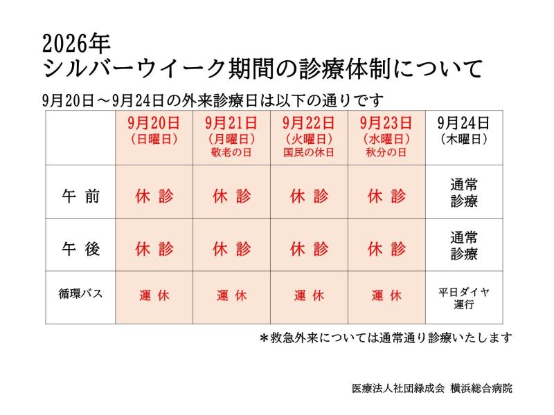 2026ゴールデンウィーク診療日